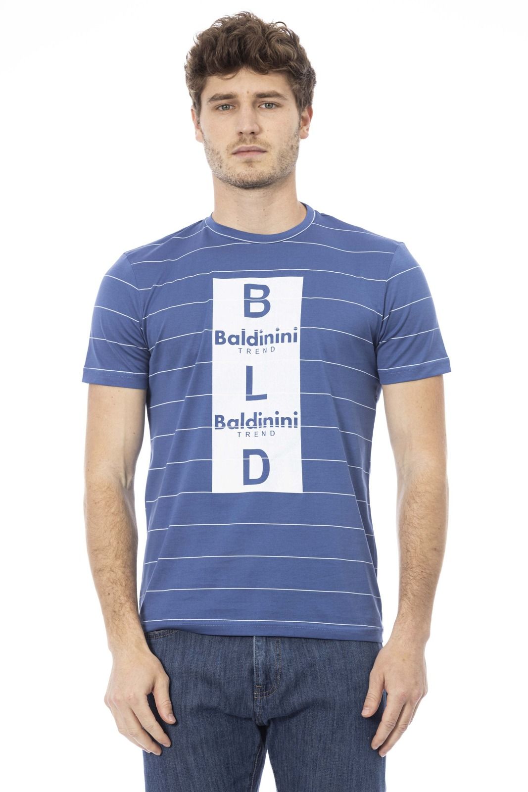 Pánské triko Baldinini Trend TSU538_COMO Barva: Modrá, Velikost: XS