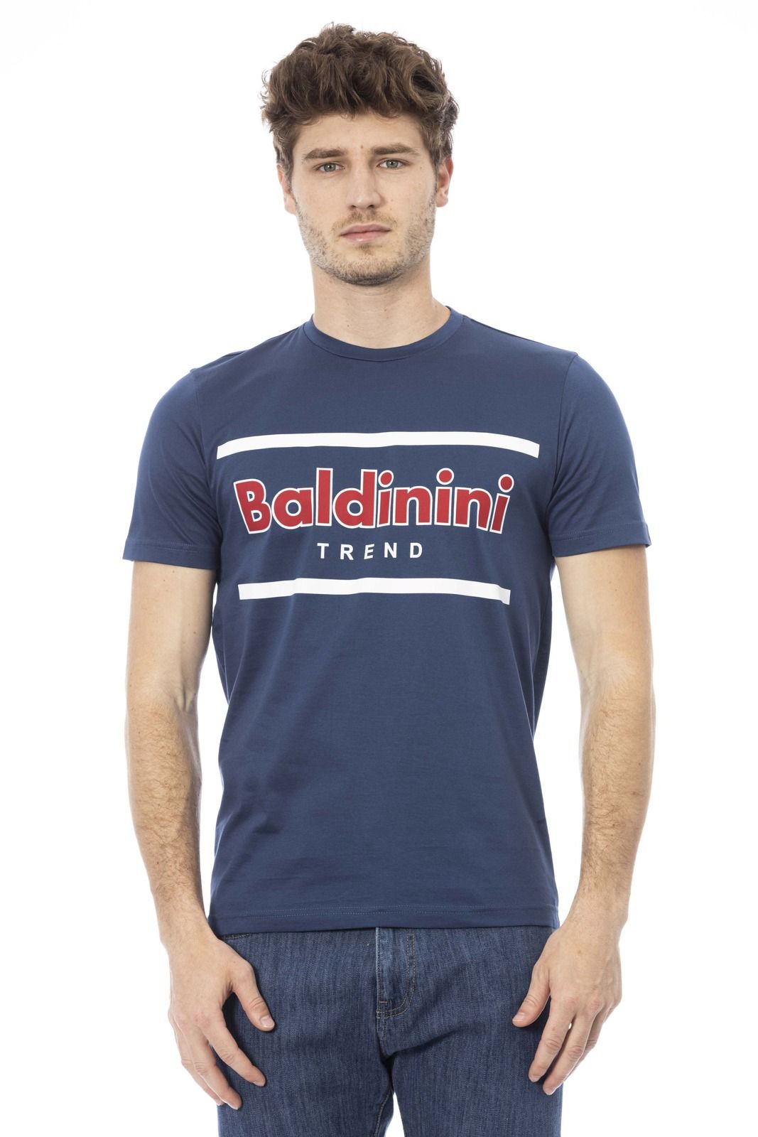 Pánské triko Baldinini Trend TSU540_COMO Barva: Modrá, Velikost: XS