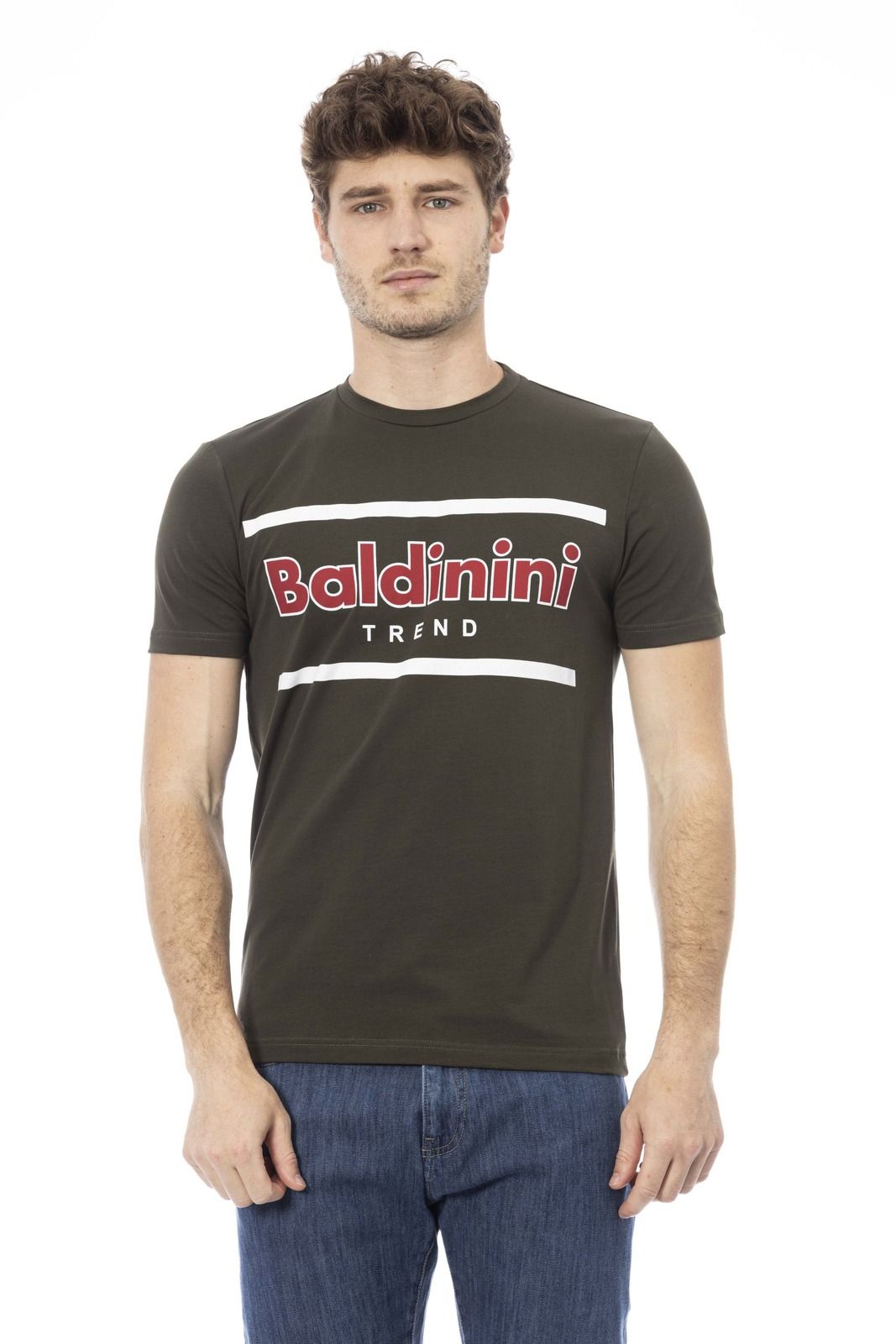 Pánské triko Baldinini Trend TSU540_COMO Barva: zelená, Velikost: XS
