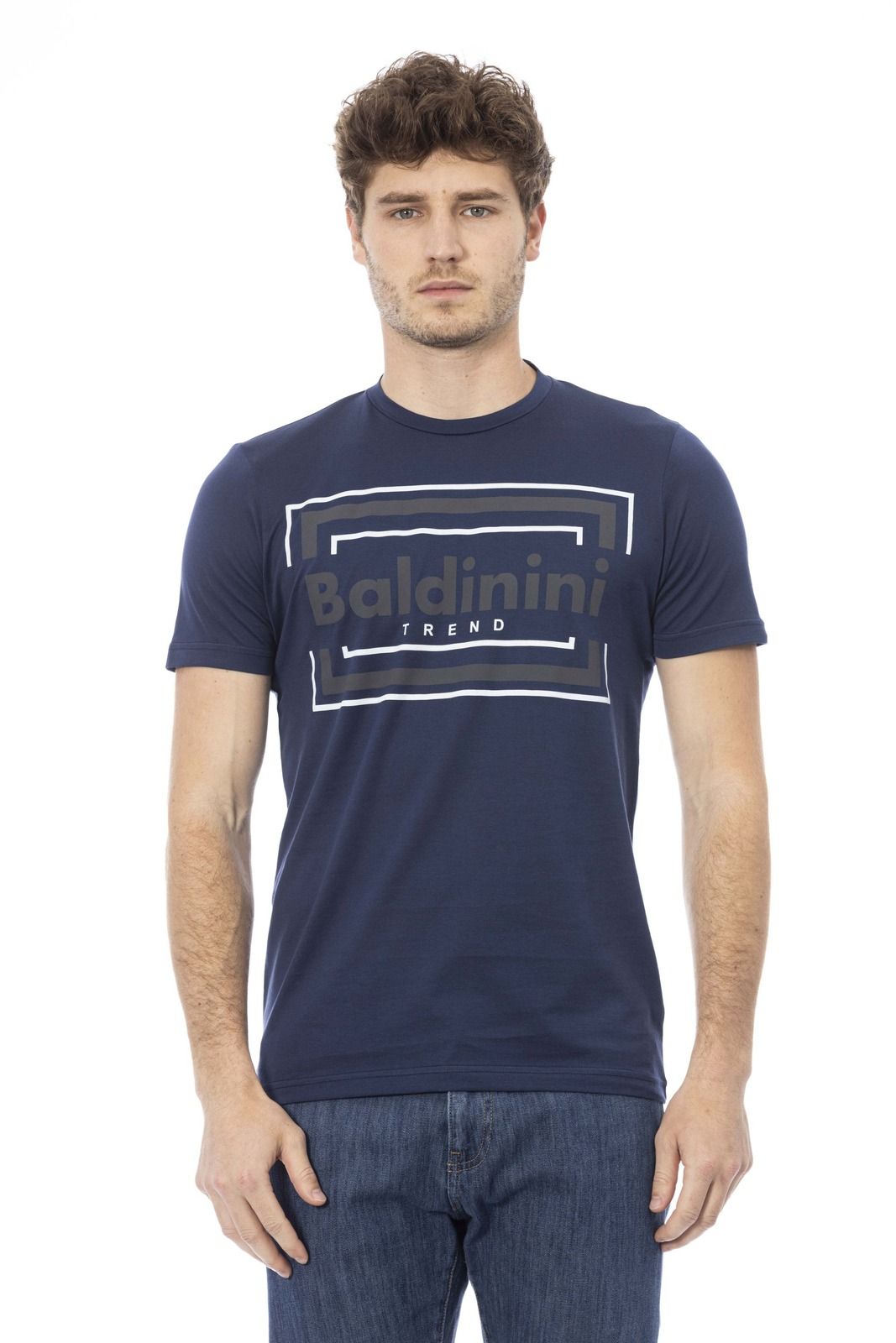 Pánské triko Baldinini Trend TSU543_COMO Barva: Modrá, Velikost: XS