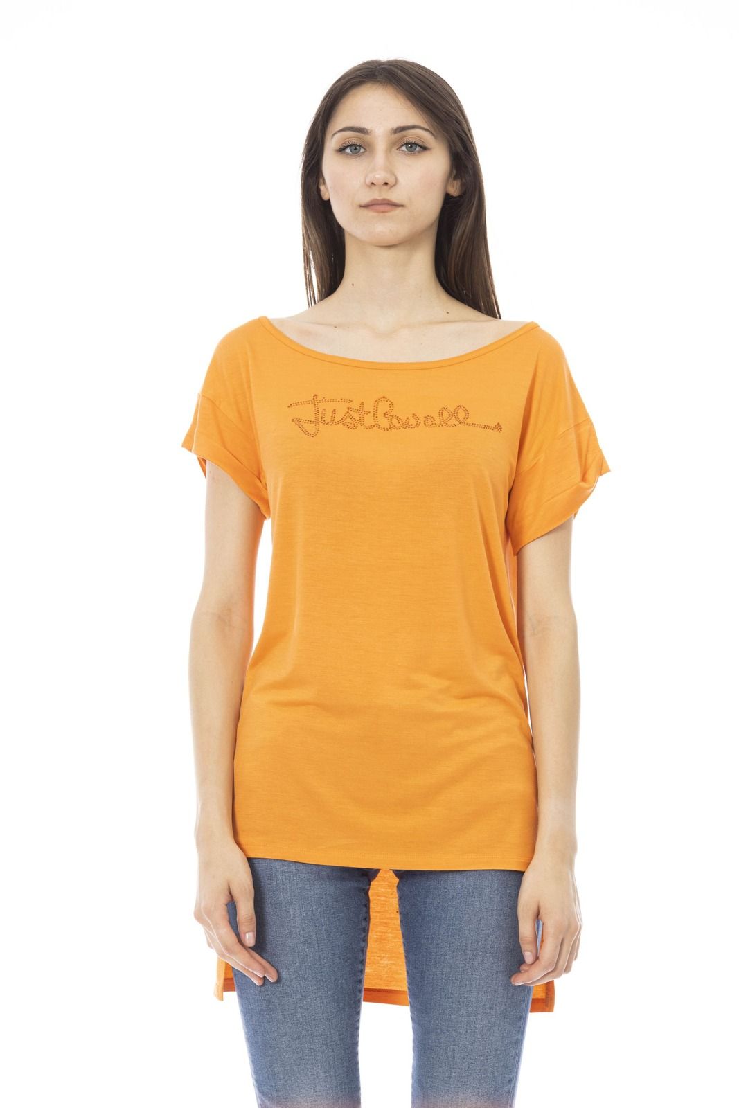 Dámské triko Just Cavalli Beachwear D45 151 GRBC Barva: oranžová, Velikost: S