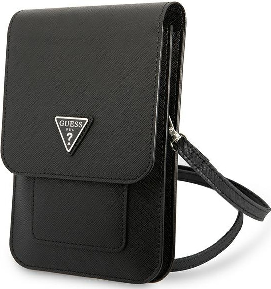 Guess GUWBSATMBK black Saffiano Triangle