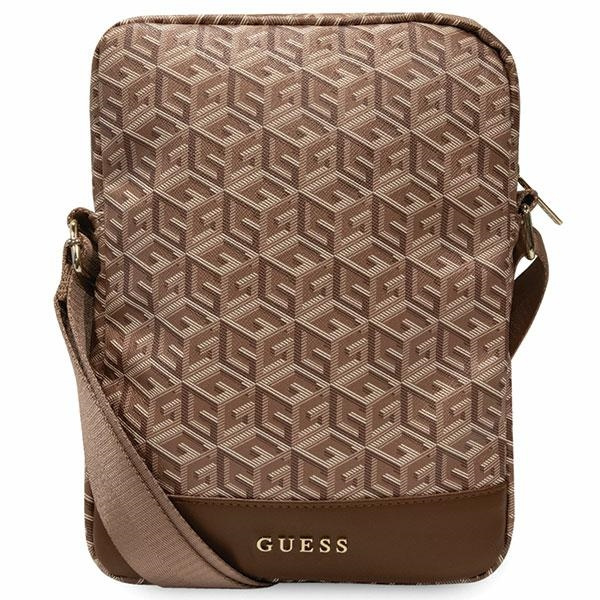 Guess GUTB10HGCFSEW 10" brown GCube Stripe Tablet Bag