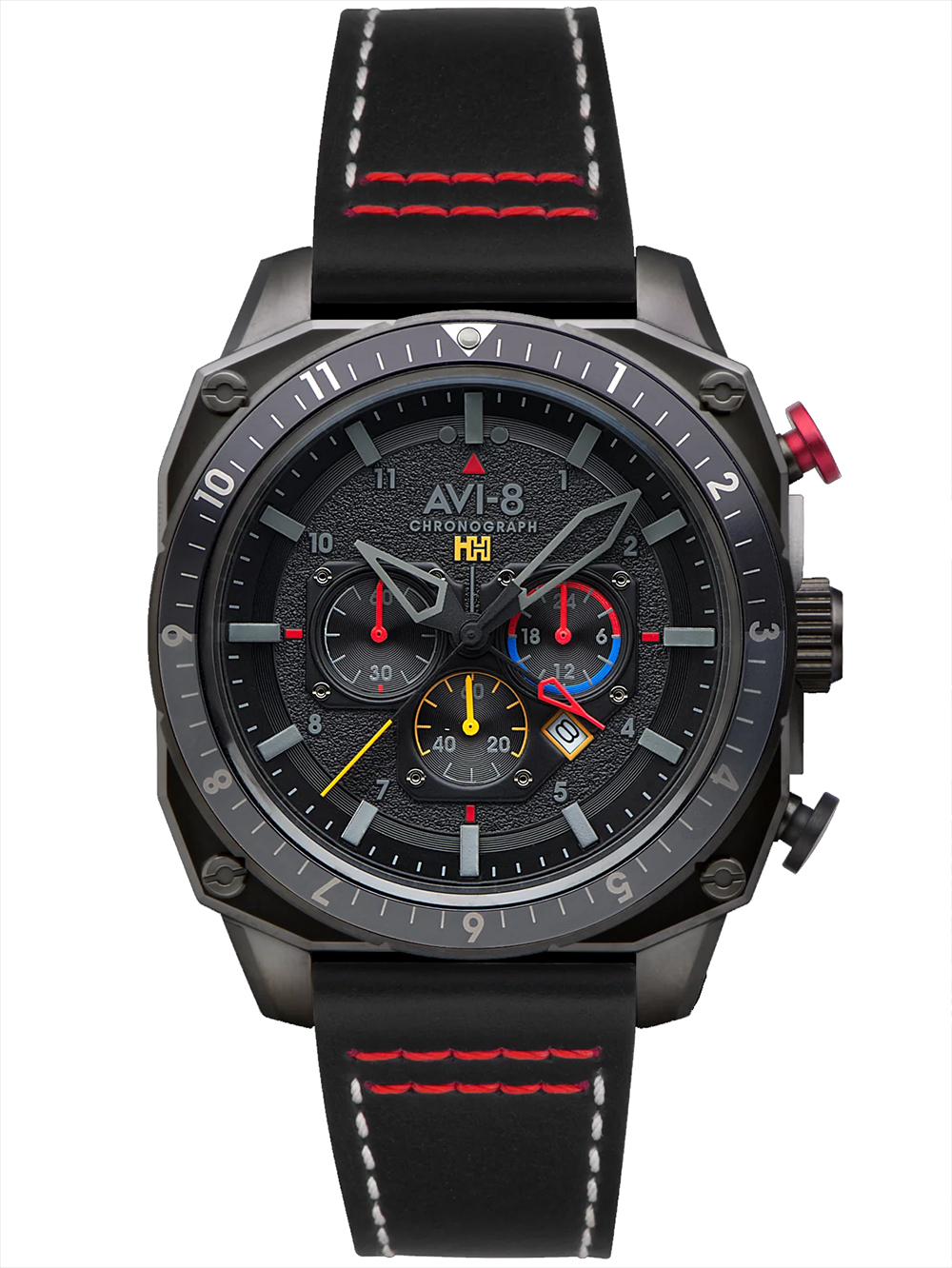 Pánské hodinky AVI-8 AV-4100-04 Mens Watch Hawker Hunter Dual Time Chronograph 43mm 5ATM