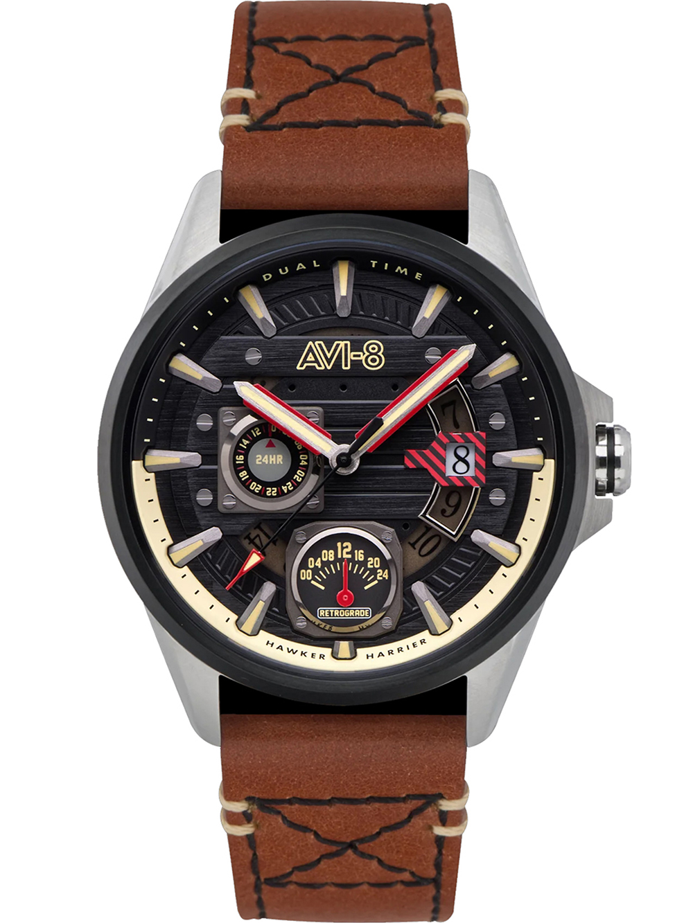 Pánské hodinky AVI-8 AV-4098-02 Mens Watch Hawker Harrier Farley Multi 44mm 5ATM