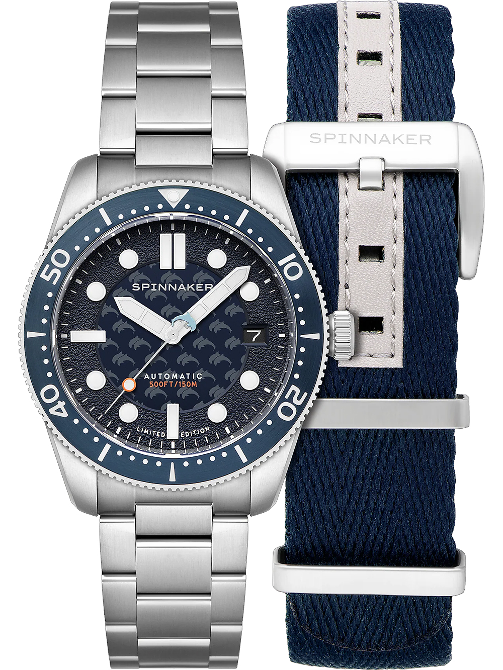 Pánské hodinky Spinnaker SP-5129-11 Mens Watch Croft Mid-Size Automatic Limited Dolphin Project 40mm 15ATM