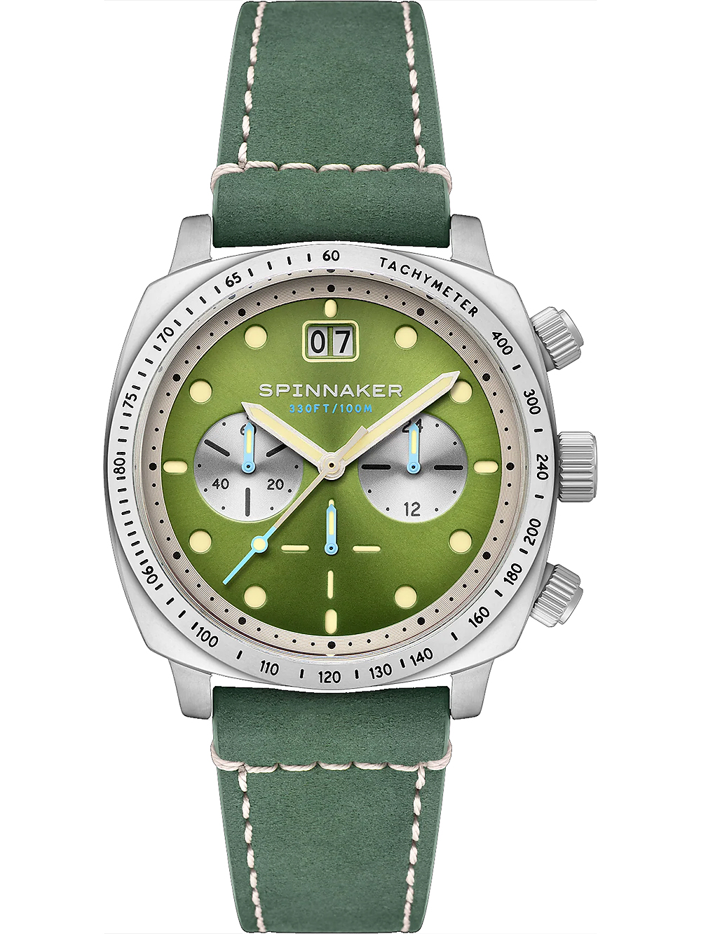 Pánské hodinky Spinnaker SP-5068-06 Mens Watch Hull Chronograph Shire Green 42mm 10ATM