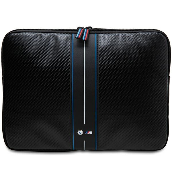BMW Sleeve BMCS16COMSCAKL 16" Carbon Blue Stripes black