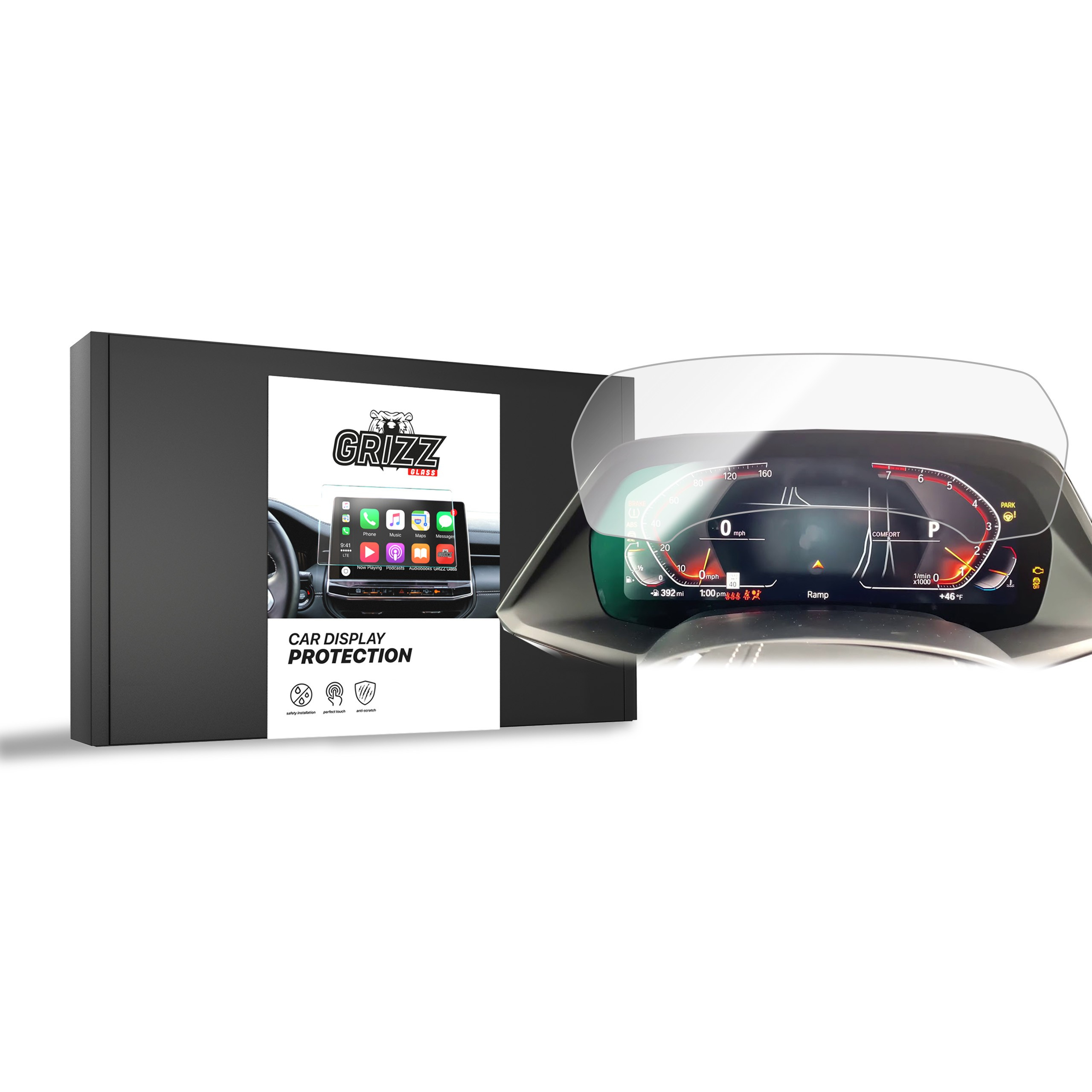 Ceramic GrizzGlass CarDisplay Protection BMW 5 G30 Live Cockpit 12,3" 2016-2023