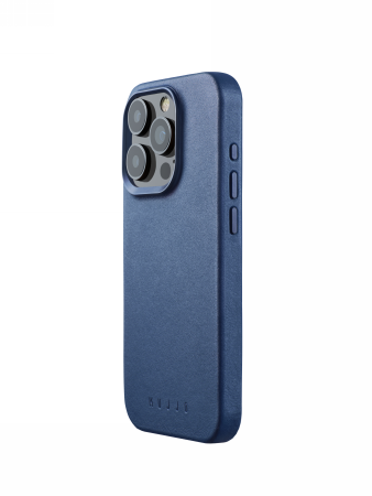 Mujjo Full Leather Case Apple iPhone 15 Pro MagSafe (monaco blue)