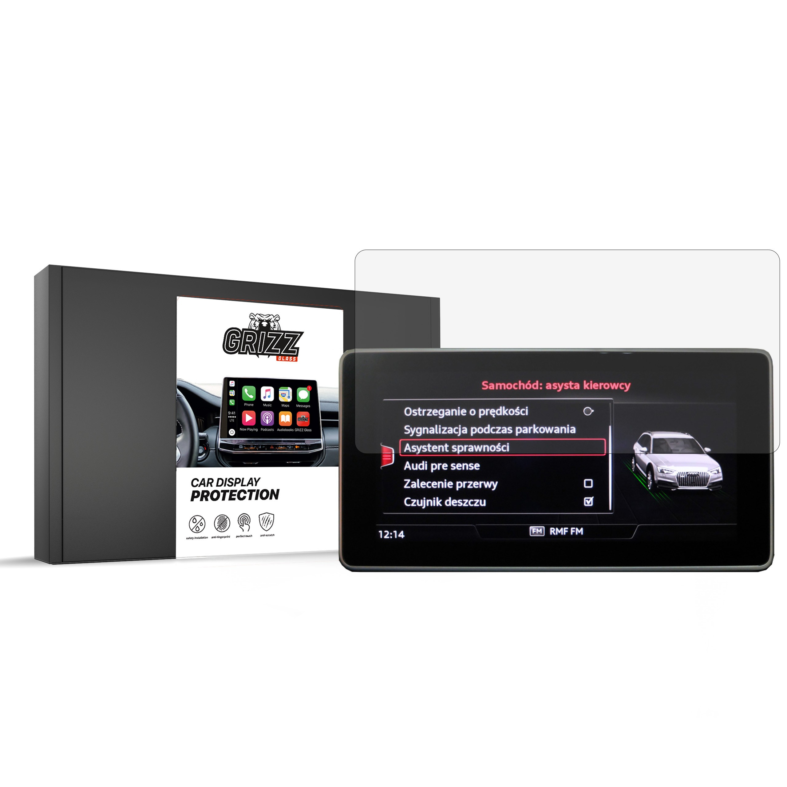Matte GrizzGlass CarDisplay Protection Audi A4 B9 MMI 8,3" 2016-2019