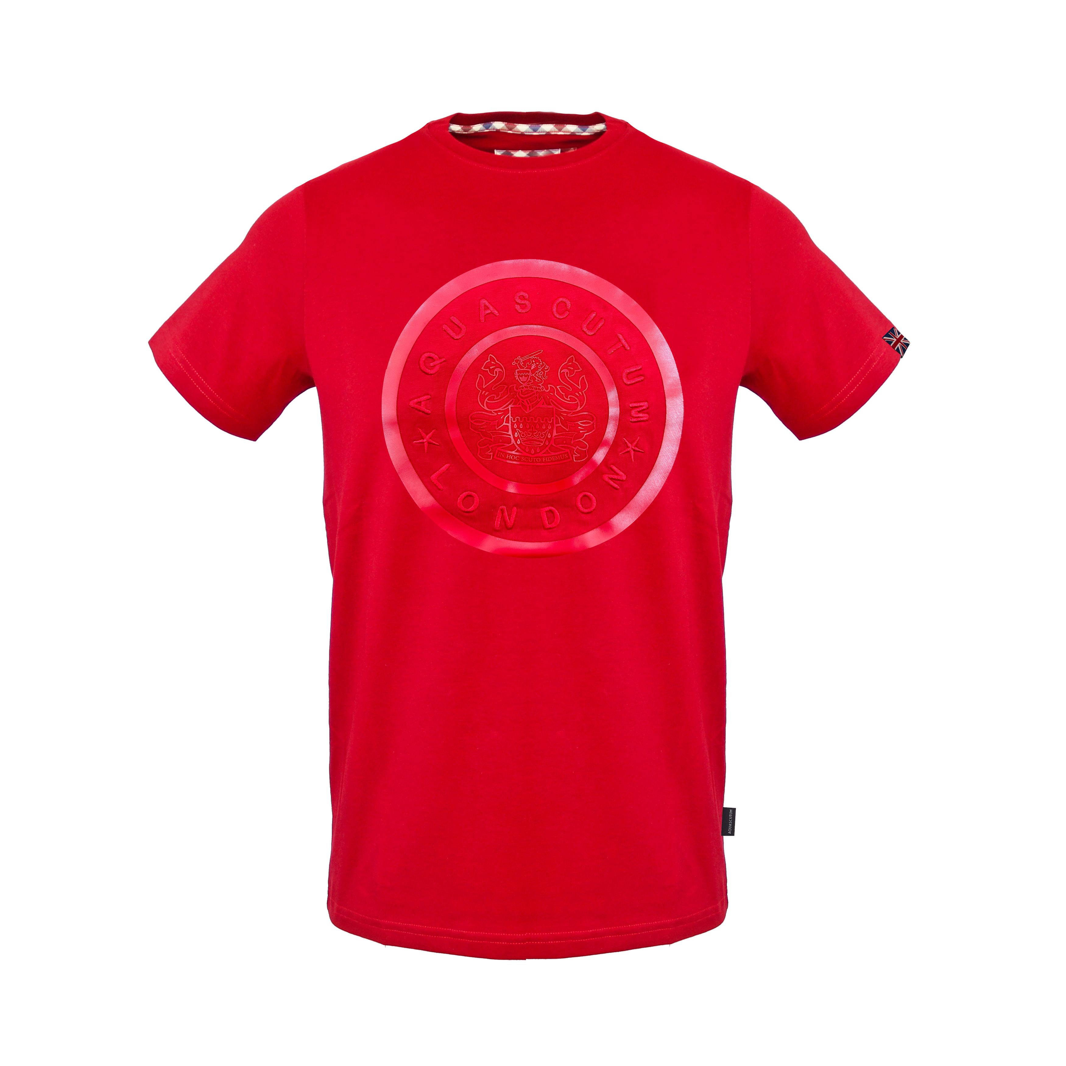 Pánské triko Aquascutum T00723 Barva: červená, Velikost: M