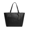 GUESS kabelka RIGDEN METALLIC LARGE TOTE černá