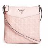 GUESS KABELKA DESIRE LOGO EMBOSSED LARGE CROSSBODY růžová
