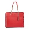 GUESS kabelka SAYULEETA CHAIN SATCHEL červená