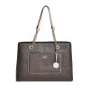 GUESS KABELKA NIKOLAI LOGO PRINT SATCHEL hnědá