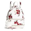 GUESS BATOH XIMENA CONVERTIBLE LOGO BACKPACK BÍLÝ S KVĚTINAMI