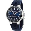 oris aquis date 01 733 7730 4135 07 4 24 65eb bue dial blue strap frontside