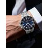 oris aquis 01 733 7730 4135 07 8 24 05peb hand shot model blue dial silver bracelet