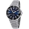 oris aquis 01 733 7730 4135 07 8 24 05peb front blue dial silver bracelet