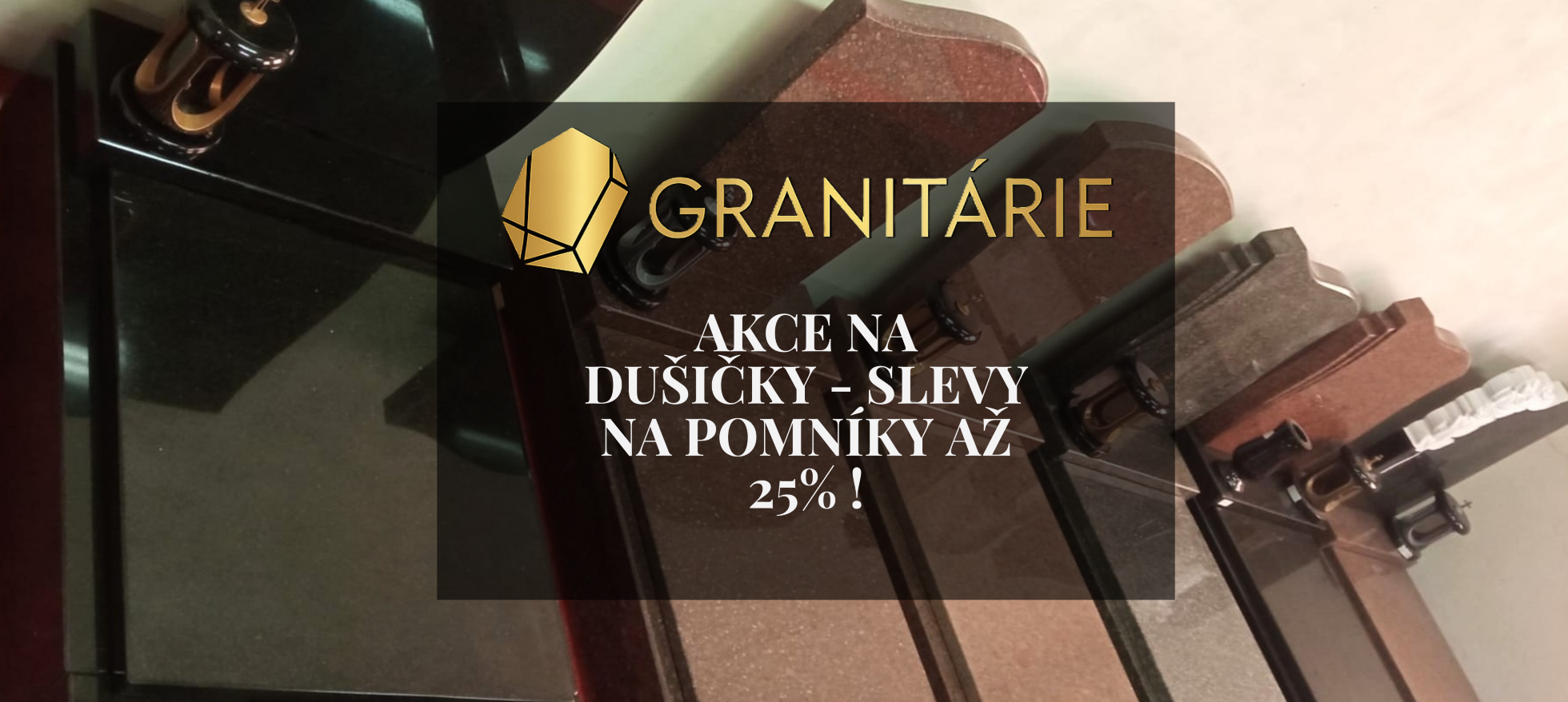 „Žulový hrob s nápisem Památník jako odkaz na věčnost – kvalitní hroby z přírodního kamene od Granitárie.“