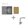 SET 15-3 Dřez SCHOCK MANHATTAN D-100XS + baterie EPOS barevná 540000