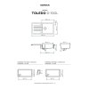 SET 03-5 Dřez SCHOCK Toledo D-100L + baterie SC-510 Barevná 554120