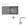 SET 18-10 Dřez SCHOCK MANHATTAN D-100L + baterie EPOS Chrom 540000