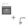 SET 21-11 Dřez SCHOCK NEMO N-100 + baterie EPOS Chrom 540120
