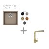 SET 27-18 Dřez SCHOCK Kiruna N-100 Green Line+ baterie Keto White Gold 518120