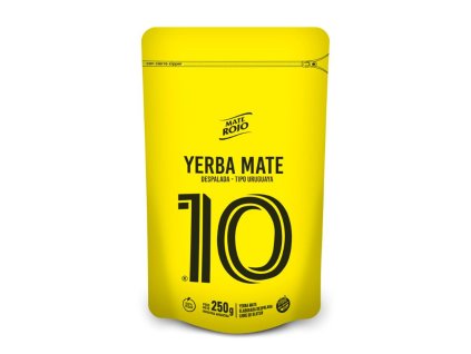 Mate Rojo10 Yerba Mate Despalada Tipo Uruguaya with Zipper Gluten Free 250 g 8.81 oz 51701