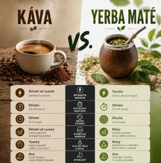 ❌ Ne každá energie je stejná Káva tě často nakopne během chvíle… ale stejně rychle může přijít únava. Yerba Maté funguje...