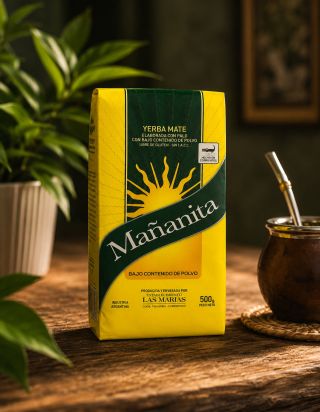 Proč si vybrat Mañanitu?🤔 🌿 Nízký obsah prachu pro příjemnější pití 🧉 Jemná chuť vhodná i pro začátečníky ⚡ Přirozený...