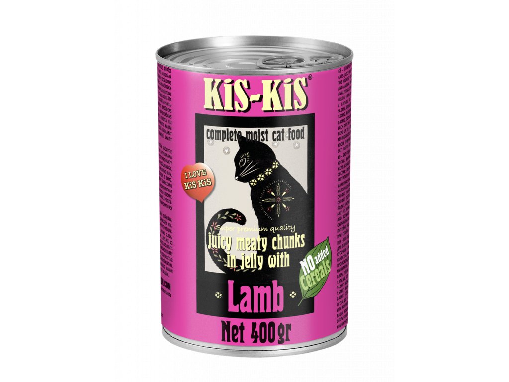 Konzerva pro kočky - KiS-KiS jehněčí 400 g