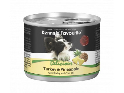 Konzerva pro psy - Kennels' Favourite krůta + ananas s kukuřičným olejem 200 g