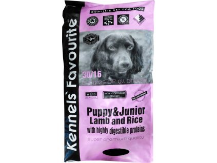 Granule pro štěňata - Kennels' Favourite Puppy&Junior Lamb and rice 3 Kg