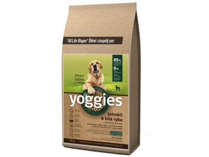 YOGGIES - jehněčí maso a bílá ryba granule lisované za studena s probiotiky