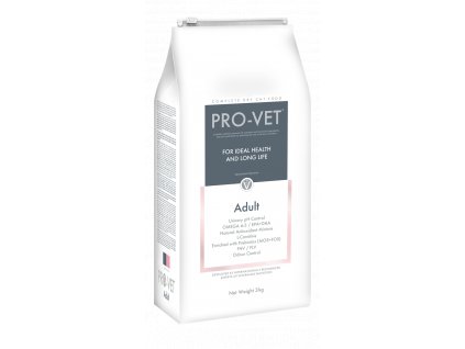 Veterinární granule pro kočky - snižuje riziko různých onemocnění - PRO-VET Adult 3 Kg