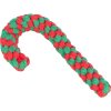 Xmas CANDY CANE - vánoční uzlovaná hůlka, 19 cm  bavlněné lano