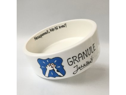 Keramická miska Nezabudni, kto Ťa kŕmi - malá