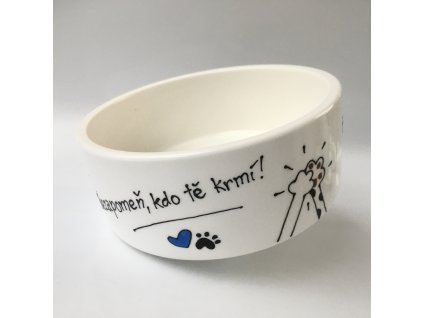 Keramická miska Nezabudni, kto Ťa kŕmi - veľká