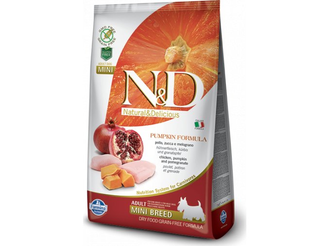 N&D Pumpkin DOG Adult Mini Chicken&Pomegranate 7kg