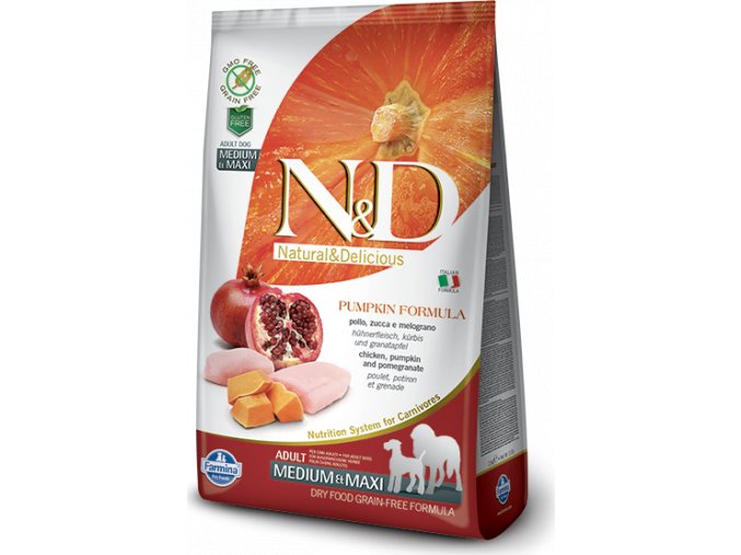 N&D Pumpkin DOG Adult M/L Chicken&Pomegranate 12kg