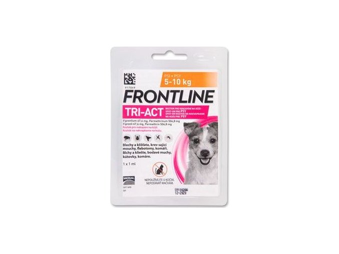 FRONTLINE TRI-ACT spot-on pro psy S (5-10 kg)-1x1ml