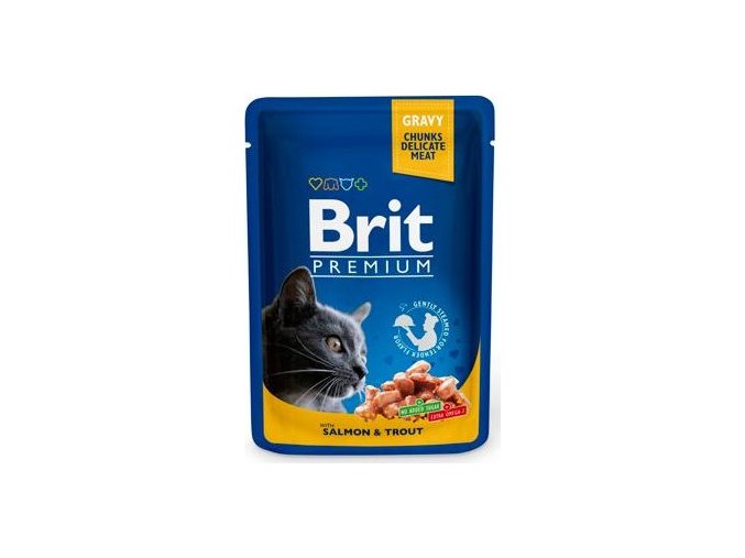 Brit Premium Cat kapsa with Salmon & Trout 100g