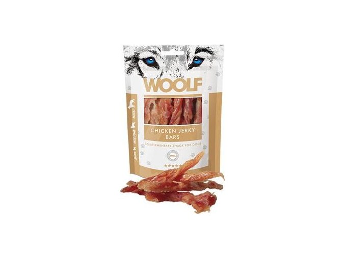 WOOLF pochoutka chicken jerky bars 100g