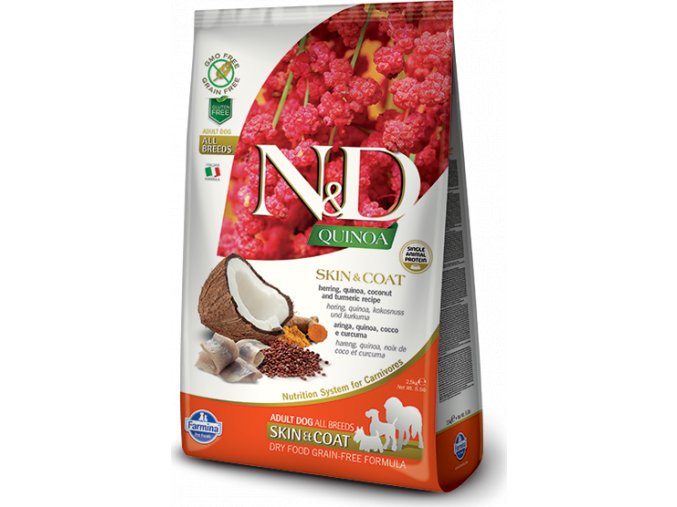 N&D Quinoa DOG Skin&Coat Herring all breeds 2,5kg