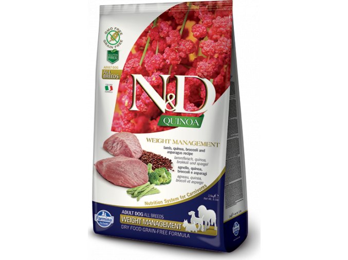 N&D Quinoa DOG Weight Management Lamb all breeds 2,5kg