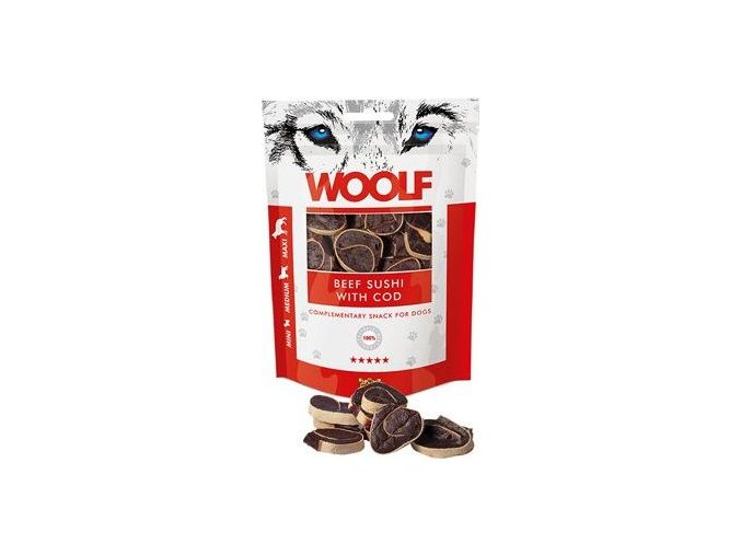 WOOLF pochoutka beef sushi with cod 100g