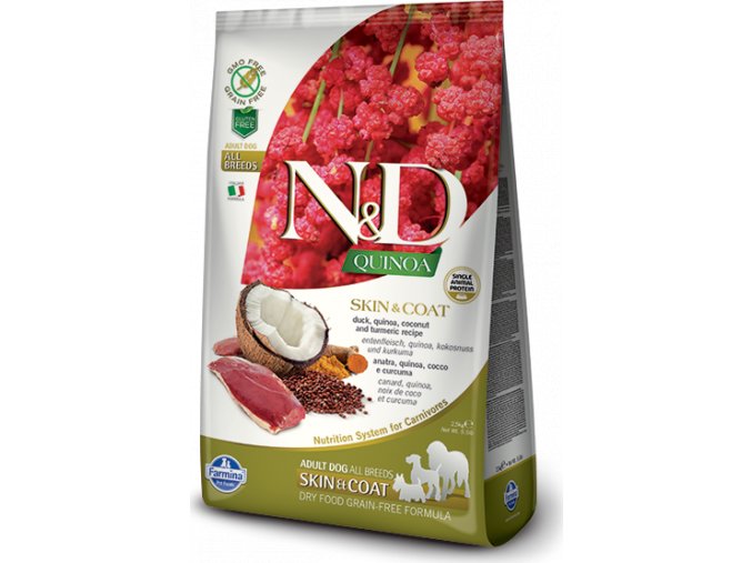 N&D Quinoa DOG Skin&Coat Duck all breeds 2,5kg